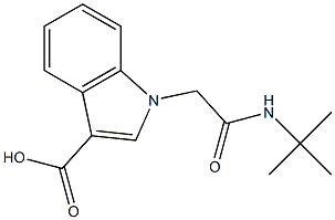 1-[(tert-butylcarbamoyl)methyl]-1H-indole-3-carboxylic acid Struktur