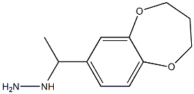 1-[1-(3,4-dihydro-2H-1,5-benzodioxepin-7-yl)ethyl]hydrazine Struktur