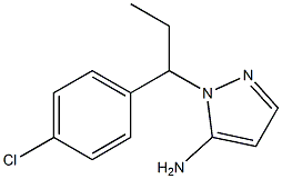 1-[1-(4-chlorophenyl)propyl]-1H-pyrazol-5-amine Struktur