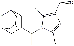 1-[1-(adamantan-1-yl)ethyl]-2,5-dimethyl-1H-pyrrole-3-carbaldehyde Struktur