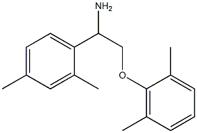 1-[1-amino-2-(2,6-dimethylphenoxy)ethyl]-2,4-dimethylbenzene Struktur