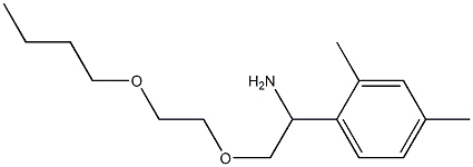 1-[1-amino-2-(2-butoxyethoxy)ethyl]-2,4-dimethylbenzene Struktur