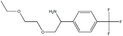 1-[1-amino-2-(2-ethoxyethoxy)ethyl]-4-(trifluoromethyl)benzene Struktur