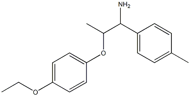 1-[1-amino-2-(4-ethoxyphenoxy)propyl]-4-methylbenzene Struktur