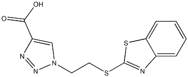 1-[2-(1,3-benzothiazol-2-ylsulfanyl)ethyl]-1H-1,2,3-triazole-4-carboxylic acid Struktur