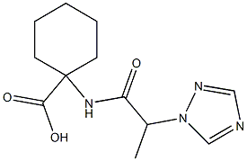 1-[2-(1H-1,2,4-triazol-1-yl)propanamido]cyclohexane-1-carboxylic acid Struktur