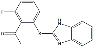 1-[2-(1H-1,3-benzodiazol-2-ylsulfanyl)-6-fluorophenyl]ethan-1-one Struktur