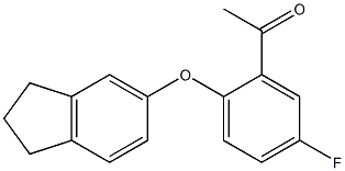 1-[2-(2,3-dihydro-1H-inden-5-yloxy)-5-fluorophenyl]ethan-1-one Struktur