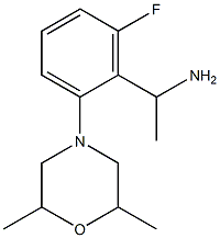 1-[2-(2,6-dimethylmorpholin-4-yl)-6-fluorophenyl]ethan-1-amine Struktur