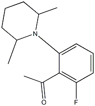 1-[2-(2,6-dimethylpiperidin-1-yl)-6-fluorophenyl]ethan-1-one Struktur