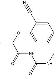 1-[2-(2-cyanophenoxy)propanoyl]-3-methylurea Struktur