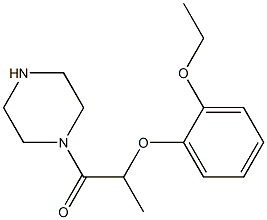 1-[2-(2-ethoxyphenoxy)propanoyl]piperazine Struktur