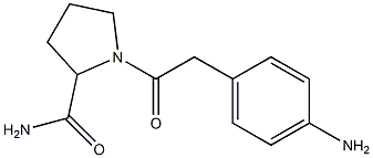 1-[2-(4-aminophenyl)acetyl]pyrrolidine-2-carboxamide Struktur