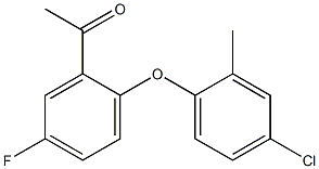 1-[2-(4-chloro-2-methylphenoxy)-5-fluorophenyl]ethan-1-one Struktur