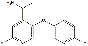 1-[2-(4-chlorophenoxy)-5-fluorophenyl]ethan-1-amine Struktur