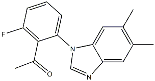 1-[2-(5,6-dimethyl-1H-1,3-benzodiazol-1-yl)-6-fluorophenyl]ethan-1-one Struktur