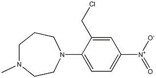 1-[2-(chloromethyl)-4-nitrophenyl]-4-methyl-1,4-diazepane Struktur