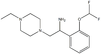 1-[2-(difluoromethoxy)phenyl]-2-(4-ethylpiperazin-1-yl)ethanamine Struktur