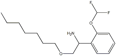 1-[2-(difluoromethoxy)phenyl]-2-(heptyloxy)ethan-1-amine Struktur