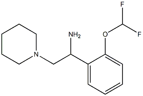 1-[2-(difluoromethoxy)phenyl]-2-piperidin-1-ylethanamine Struktur