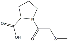 1-[2-(methylsulfanyl)acetyl]pyrrolidine-2-carboxylic acid Struktur