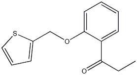 1-[2-(thiophen-2-ylmethoxy)phenyl]propan-1-one Struktur