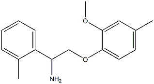 1-[2-amino-2-(2-methylphenyl)ethoxy]-2-methoxy-4-methylbenzene Struktur