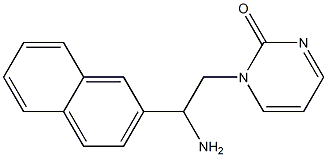 1-[2-amino-2-(2-naphthyl)ethyl]pyrimidin-2(1H)-one Struktur