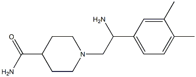 1-[2-amino-2-(3,4-dimethylphenyl)ethyl]piperidine-4-carboxamide Struktur