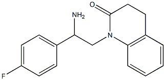 1-[2-amino-2-(4-fluorophenyl)ethyl]-3,4-dihydroquinolin-2(1H)-one Struktur