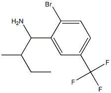 1-[2-bromo-5-(trifluoromethyl)phenyl]-2-methylbutan-1-amine Struktur