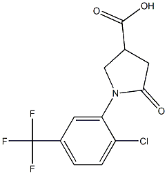 1-[2-chloro-5-(trifluoromethyl)phenyl]-5-oxopyrrolidine-3-carboxylic acid Struktur