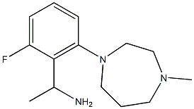 1-[2-fluoro-6-(4-methyl-1,4-diazepan-1-yl)phenyl]ethan-1-amine Struktur