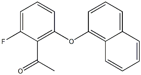 1-[2-fluoro-6-(naphthalen-1-yloxy)phenyl]ethan-1-one Struktur