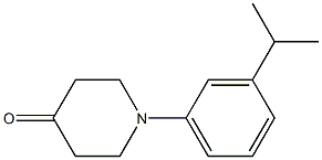 1-[3-(propan-2-yl)phenyl]piperidin-4-one Struktur