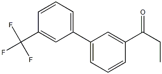 1-[3'-(trifluoromethyl)-1,1'-biphenyl-3-yl]propan-1-one Struktur