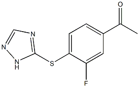 1-[3-fluoro-4-(1H-1,2,4-triazol-5-ylsulfanyl)phenyl]ethan-1-one Struktur