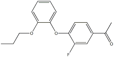 1-[3-fluoro-4-(2-propoxyphenoxy)phenyl]ethan-1-one Struktur