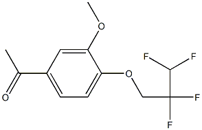 1-[3-methoxy-4-(2,2,3,3-tetrafluoropropoxy)phenyl]ethan-1-one Struktur