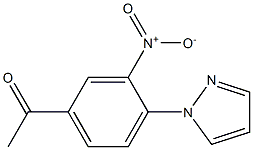 1-[3-nitro-4-(1H-pyrazol-1-yl)phenyl]ethan-1-one Struktur