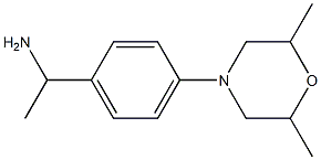 1-[4-(2,6-dimethylmorpholin-4-yl)phenyl]ethan-1-amine Struktur