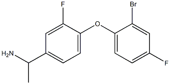 1-[4-(2-bromo-4-fluorophenoxy)-3-fluorophenyl]ethan-1-amine Struktur