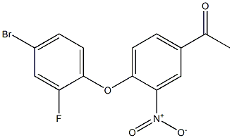 1-[4-(4-bromo-2-fluorophenoxy)-3-nitrophenyl]ethan-1-one Struktur