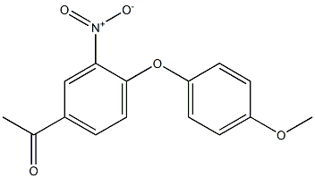 1-[4-(4-methoxyphenoxy)-3-nitrophenyl]ethan-1-one Struktur