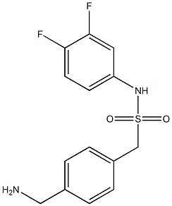 1-[4-(aminomethyl)phenyl]-N-(3,4-difluorophenyl)methanesulfonamide Struktur