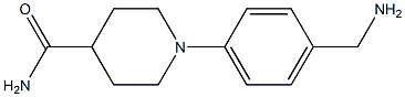 1-[4-(aminomethyl)phenyl]piperidine-4-carboxamide Struktur