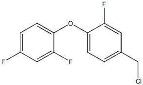 1-[4-(chloromethyl)-2-fluorophenoxy]-2,4-difluorobenzene Struktur