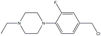 1-[4-(chloromethyl)-2-fluorophenyl]-4-ethylpiperazine Struktur