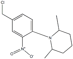 1-[4-(chloromethyl)-2-nitrophenyl]-2,6-dimethylpiperidine Struktur