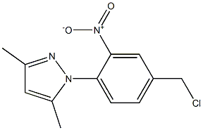 1-[4-(chloromethyl)-2-nitrophenyl]-3,5-dimethyl-1H-pyrazole Struktur